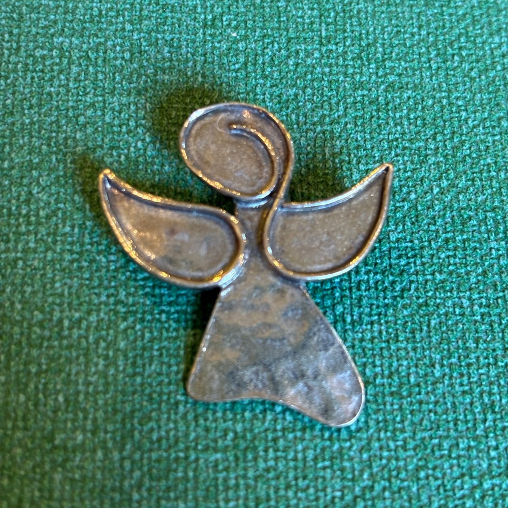 Silpada "Watch Over Me" Angel Pin Brooch Pendant 925 Sterling Silver